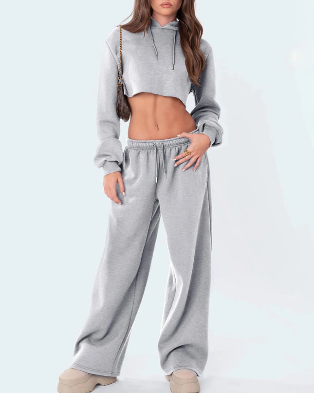 High-Waist Drawstring Wide-Leg Joggers – Casual Streetwear Comfort