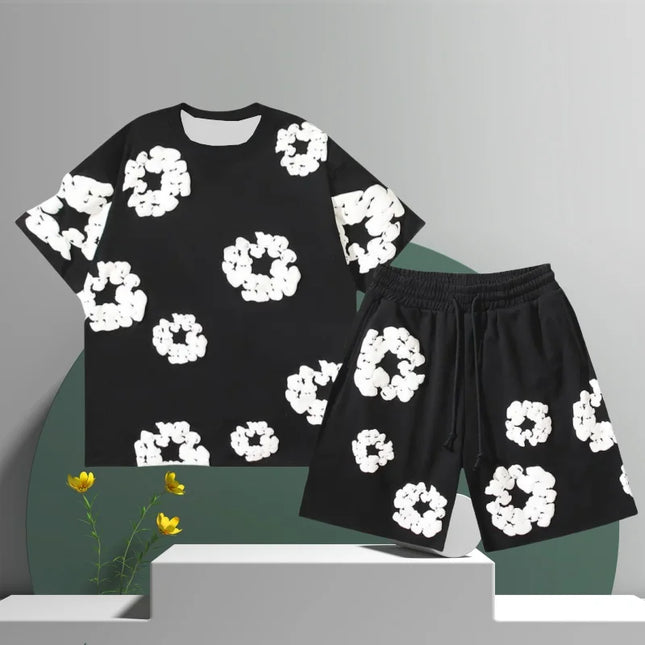 Denim Tears Cotton Flower 3D Printed Shorts Set