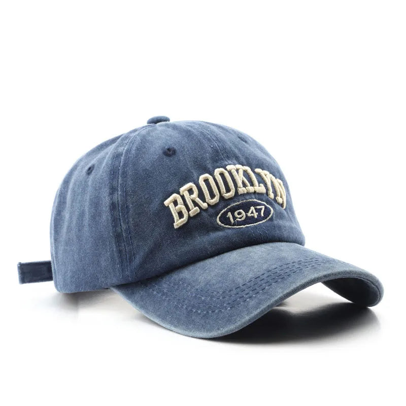 Retro Brooklyn Embroidered Baseball Cap – Adjustable