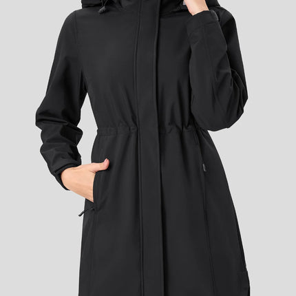 Waterproof Long Hooded Softshell Parka Women