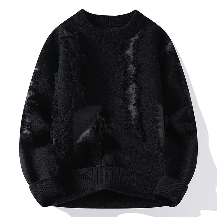Men's Distressed Knit Sweater – Vintage Style