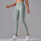 Women’s Seamless High-Waisted Cross-Over Scrunch-Butt Leggings – Lift & Shape-HighTouch