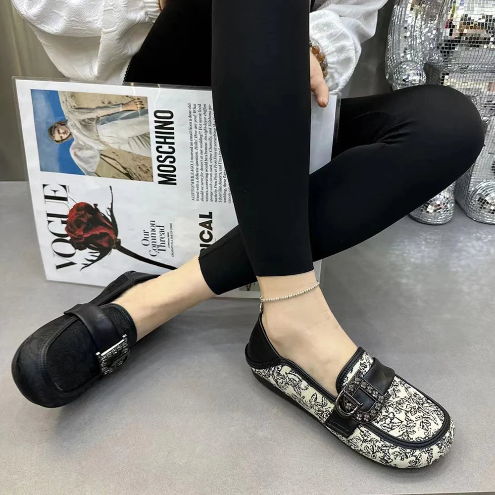 Women’s Retro Mule Loafers-HighTouch