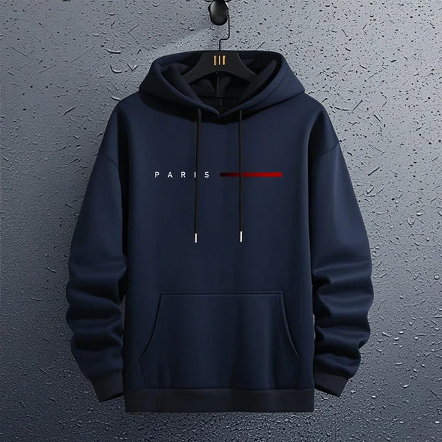 Men’s “Paris” Pullover Hoodie – All-Season Casual Comfort