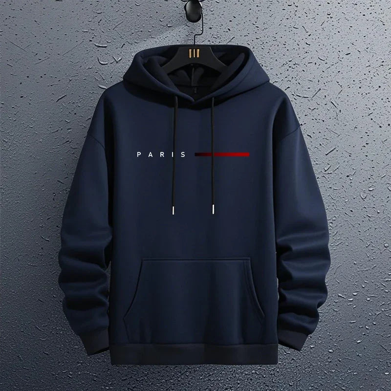 Men’s “Paris” Pullover Hoodie – All-Season Casual Comfort-HighTouch