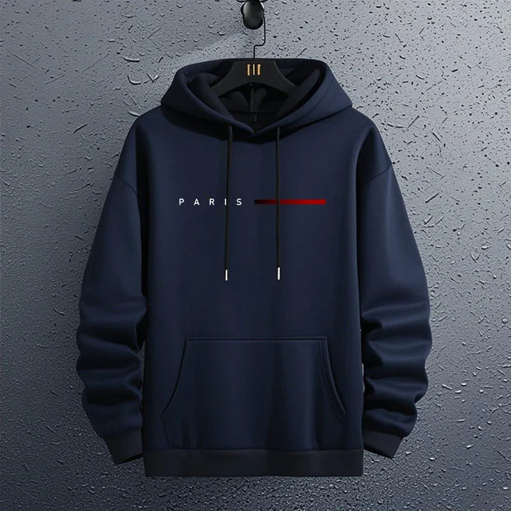 Men’s “Paris” Pullover Hoodie – All-Season Casual Comfort-HighTouch
