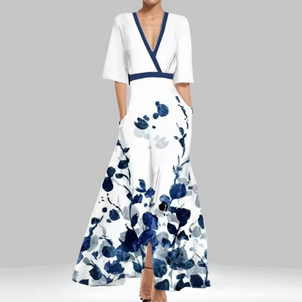 Emily | Luxury Floral Wrap Maxi Dress
