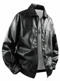 Men’s Lapel Leather Jacket