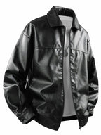 Men’s Lapel Leather Jacket-HighTouch