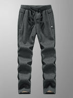 Men’s Fleece-Lined Joggers with Zip Pockets-HighTouch
