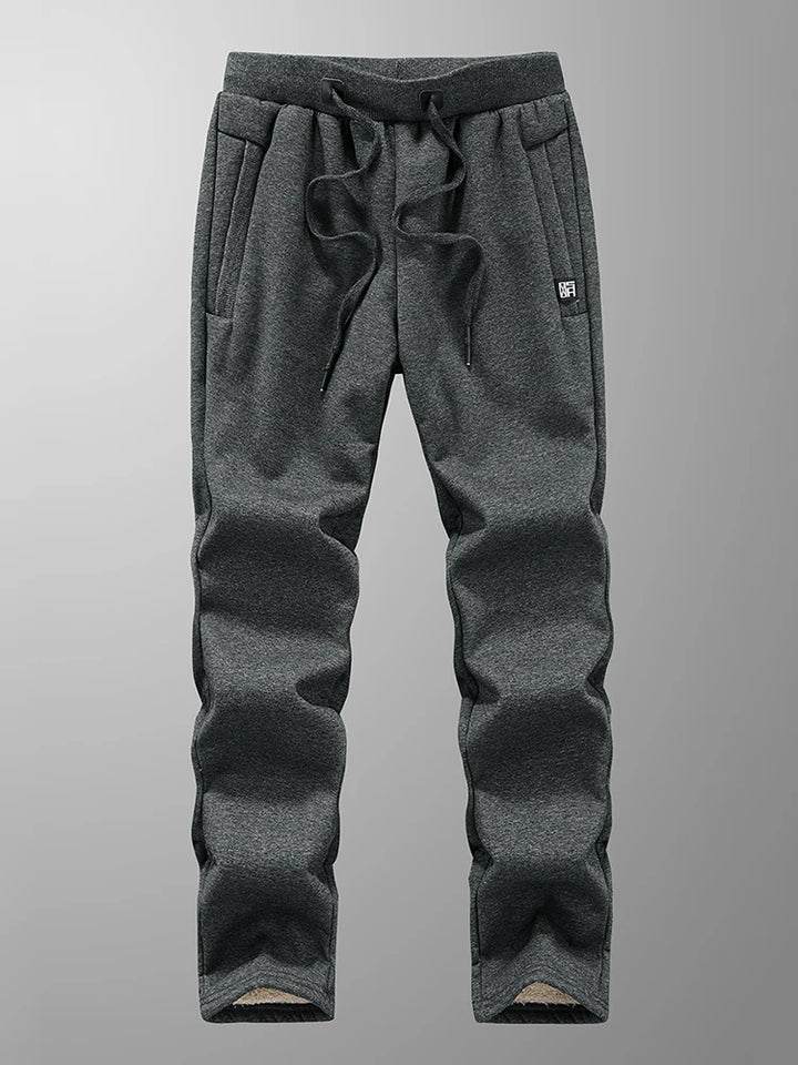 Men’s Fleece-Lined Joggers with Zip Pockets-HighTouch