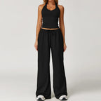 Women’s Hollow-Back Tank & High-Waist Drawstring Pants-HighTouch