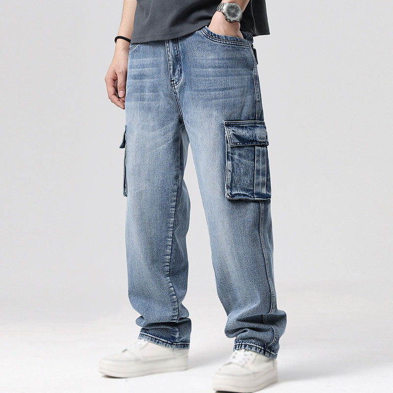 Men's Cargo Jeans – Relaxed Fit Cotton