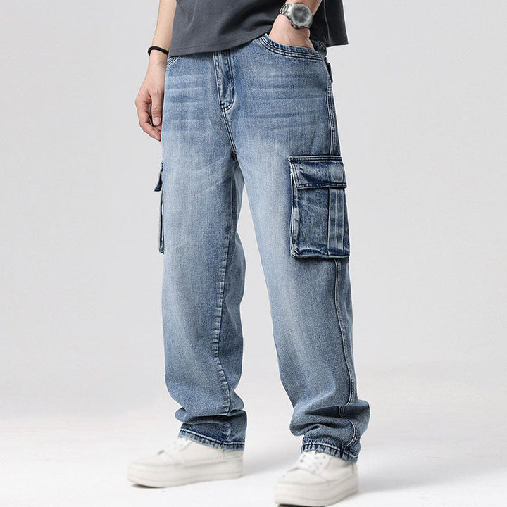 Men's Cargo Jeans – Relaxed Fit Cotton