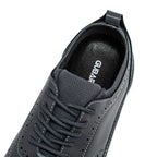 Men’s Busin Casual Leather Wingtip Sneakers