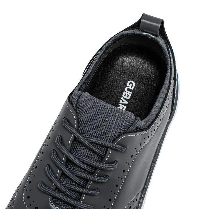 Men’s Busin Casual Leather Wingtip Sneakers-HighTouch