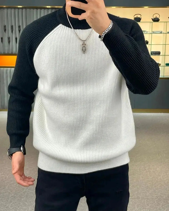 Color-Blocked Pullover Sweater Men