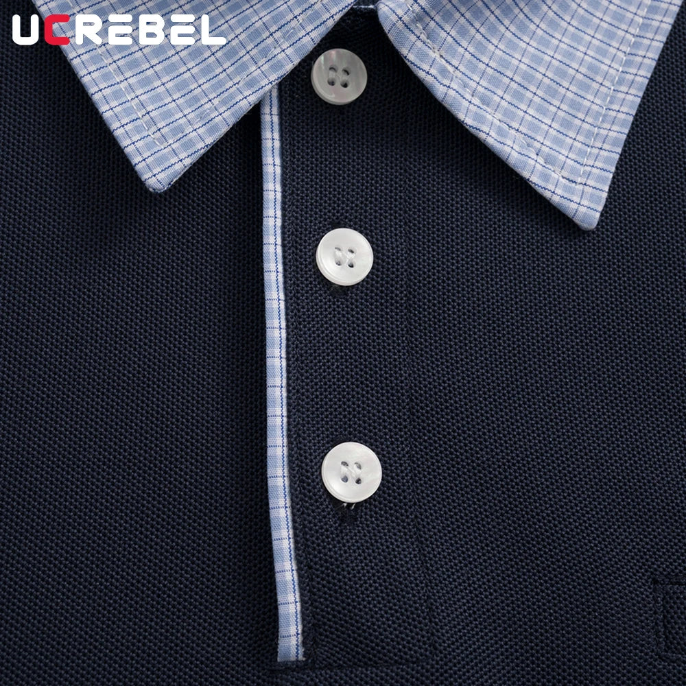 Patchwork Letter-Borduurwerk Polo – Retro Hoogstraat Korte Mouw Heren T-shirt