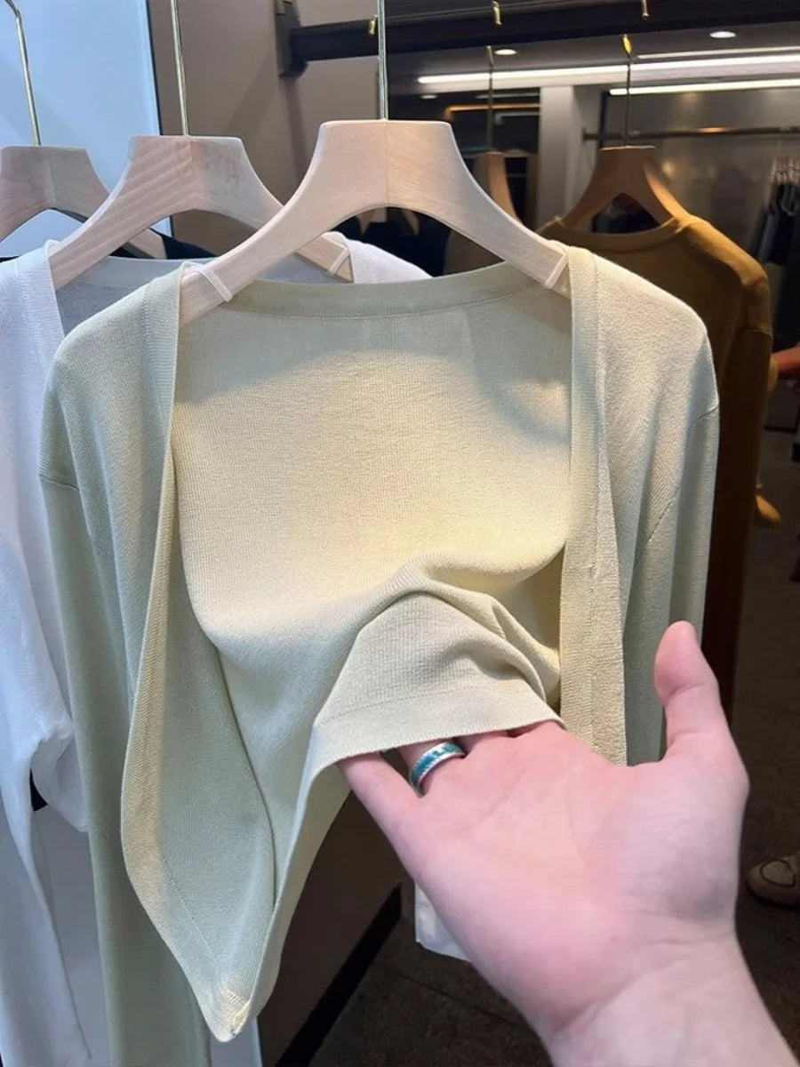 Lightweight Ice Silk Short Sunscreen Cardigan-HighTouch