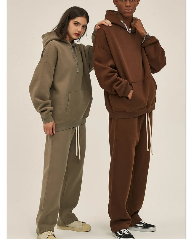 Men’s Plush Hoodie & Wide Leg Jog Set