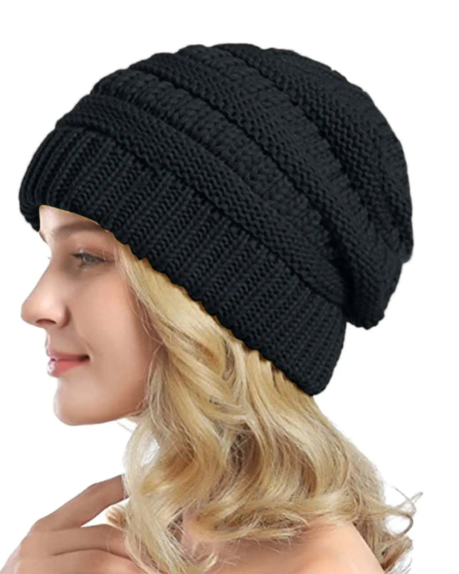 Chunky Wool Cuffed Knit Beanie