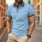 Lightweight Men’s Summer Polo – Breathable, Button-Collar Casual Top-HighTouch