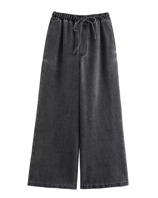 Women’s High-Waist Denim 2-Piece Set