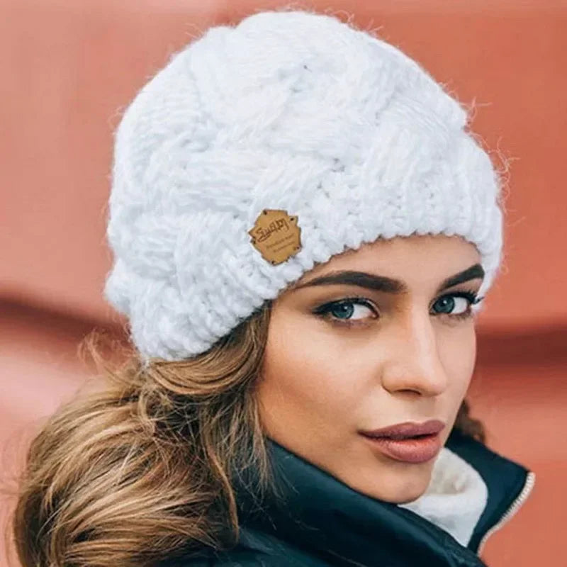 Korean Thick Knit Beanie for Women-HighTouch