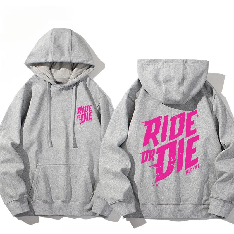 Unisex “Ride or Die” Cotton Hoodie-HighTouch