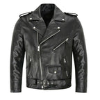 Men’s Slim-Fit PU Leather Motorcycle Jacket-HighTouch