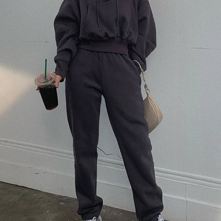 Women’s Fleece Tracksuit Set – Soft Hoodie & Jogger Pants for Cozy Style