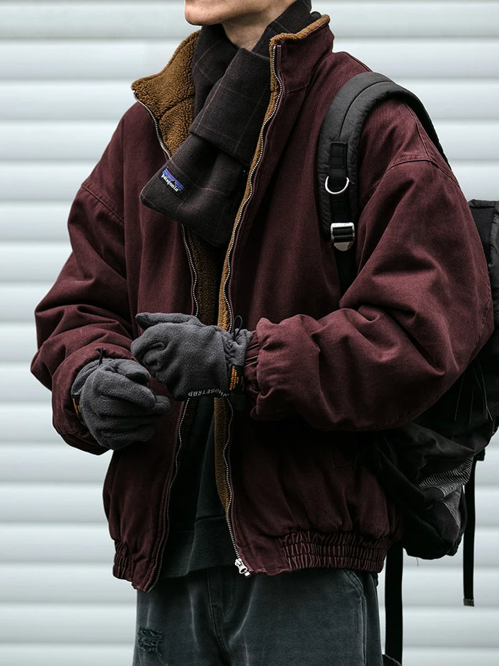 Japanese Vintage Polar Fleece Jacket Men-HighTouch