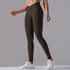 Women’s Seamless High-Waisted Cross-Over Scrunch-Butt Leggings – Lift & Shape-HighTouch