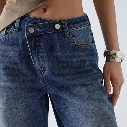 American Retro Wide-Leg Jeans Women