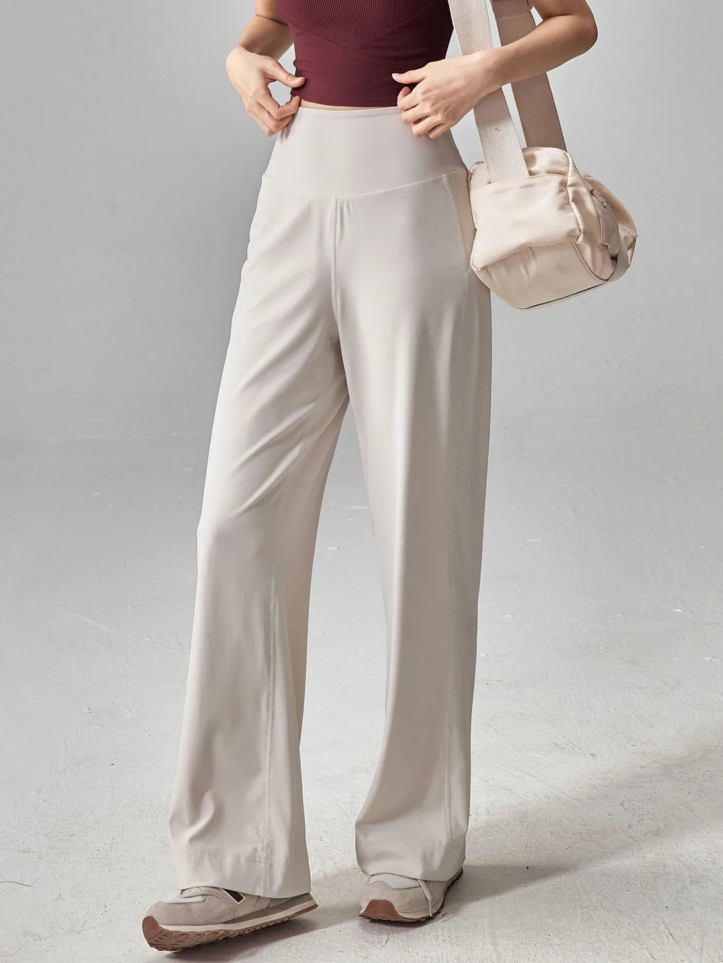 High-Waisted Stretch Lounge Sweatpants with Pockets-HighTouch