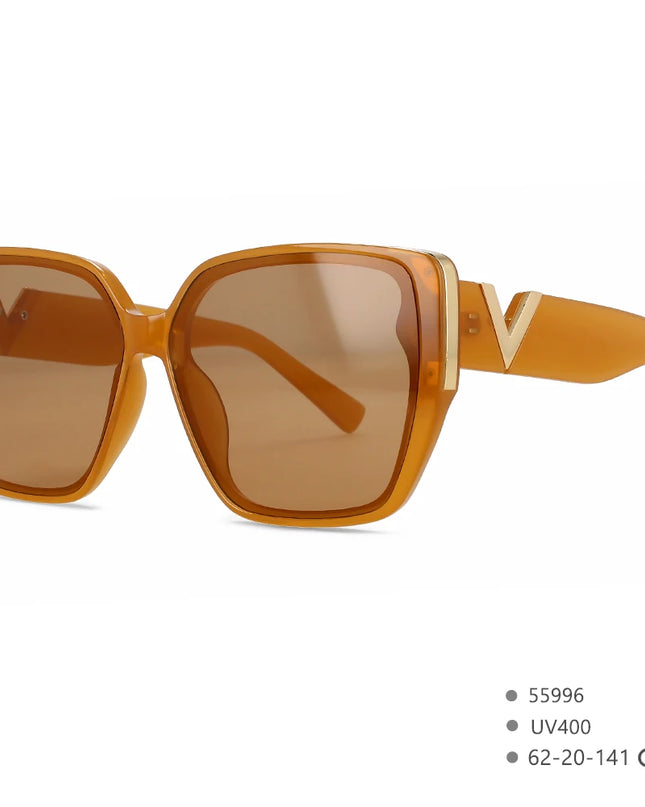 Women’s V-Logo Mirror Retro Sunglasses