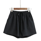 Relaxed High-Waist Cotton Linen Shorts – Cool Comfort Meets Chic Styling-HighTouch
