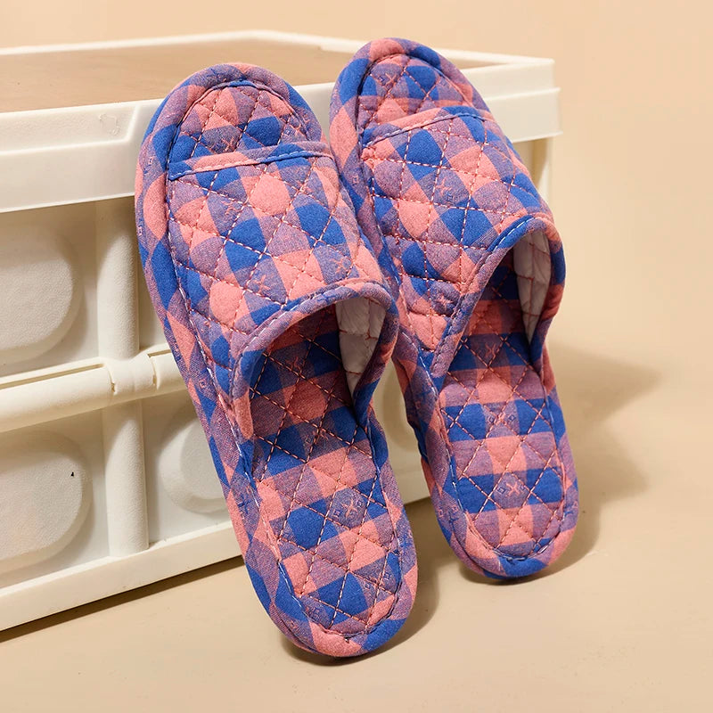 Soft Fabric Non-Slip House Slippers Women-HighTouch