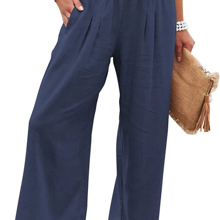 Comfort & Style – Cotton Pull-On Casual Pants for Women