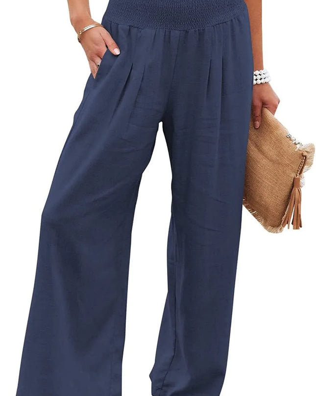 Comfort & Style – Cotton Pull-On Casual Pants for Women