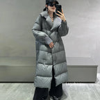Long 90% White Duck Down Puff Parka Women-HighTouch