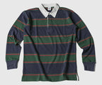 Non Stock Ivy League Fashion Striped Polo Shirt Retro Preppy Style Men's Long-Sleeve Tee-HighTouch