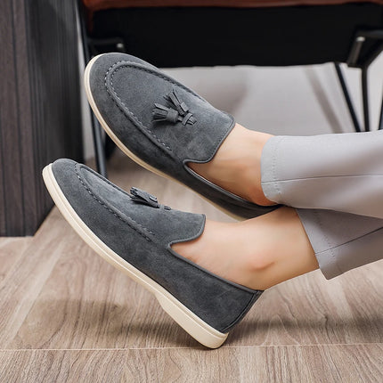 Luxury Suede & Leather Loafers – Men’s Slip-On Driving