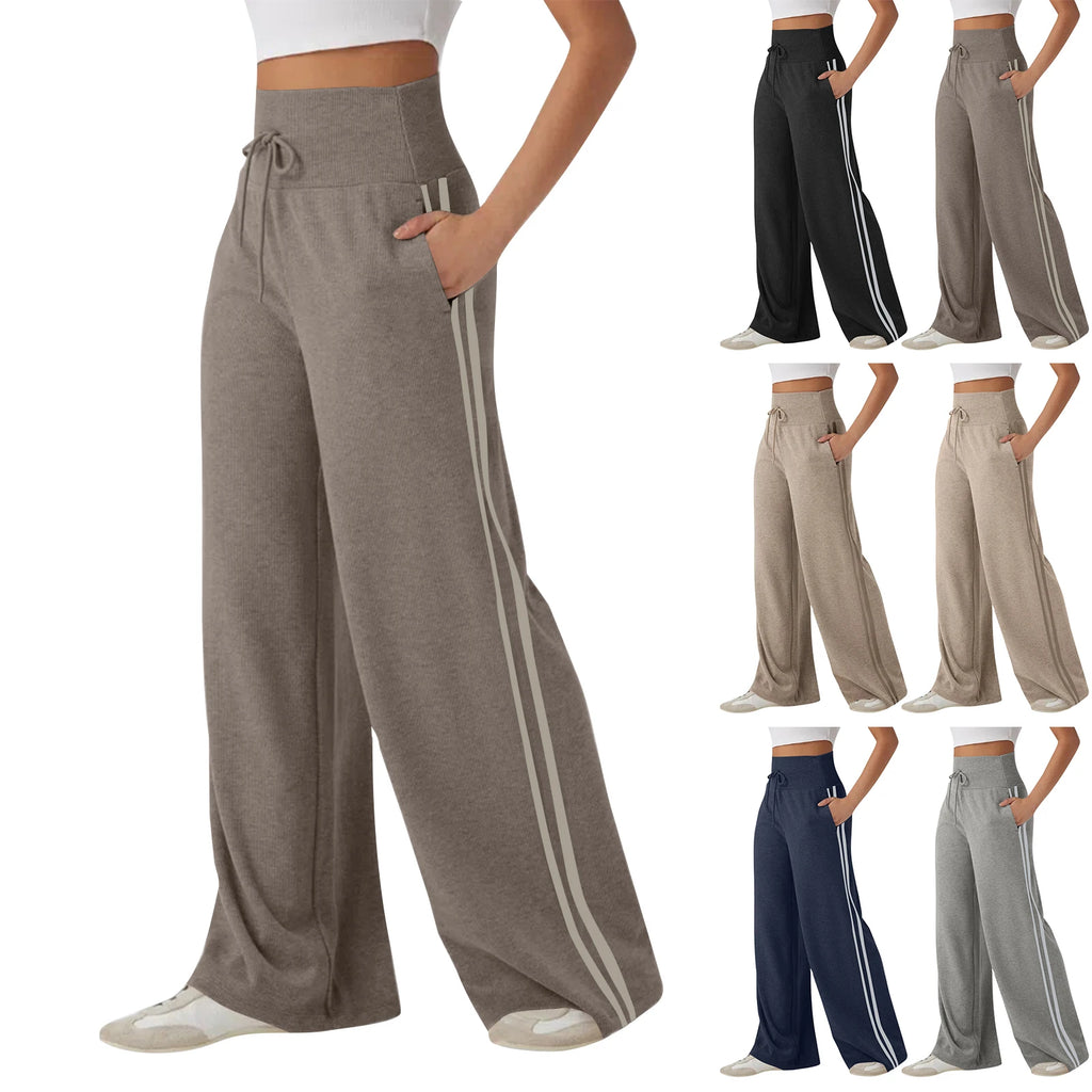 Women’s High-Waisted Wide-Leg Sports Pants