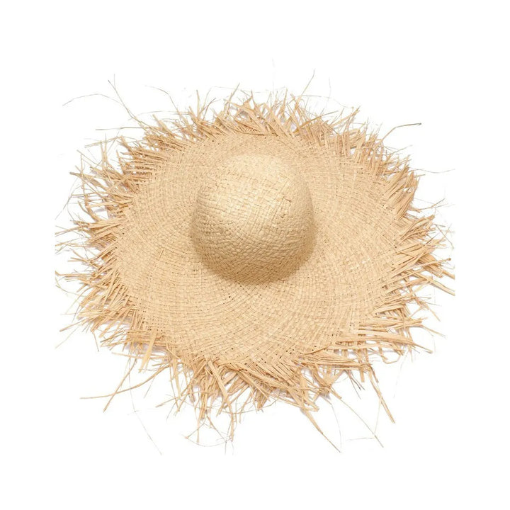 Women’s Wide‑Brim Floppy Straw Beach Hat-HighTouch