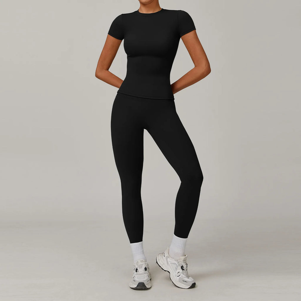 Women High Waist Yoga Set 2 Piece Fitness Gym Wear-HighTouch