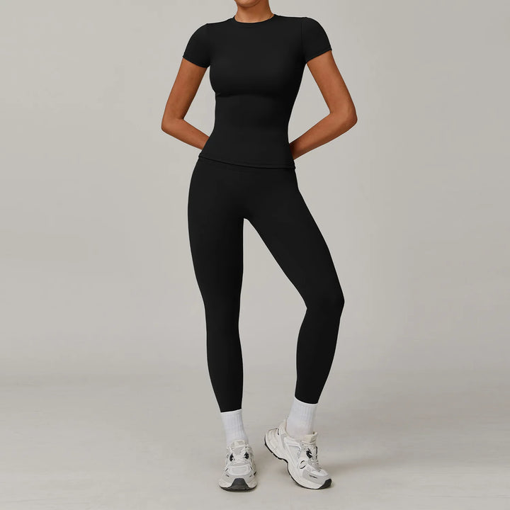 Women High Waist Yoga Set 2 Piece Fitness Gym Wear-HighTouch
