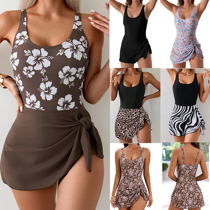 Slimming Printed One‑Piece Swimsuit with Tummy Control