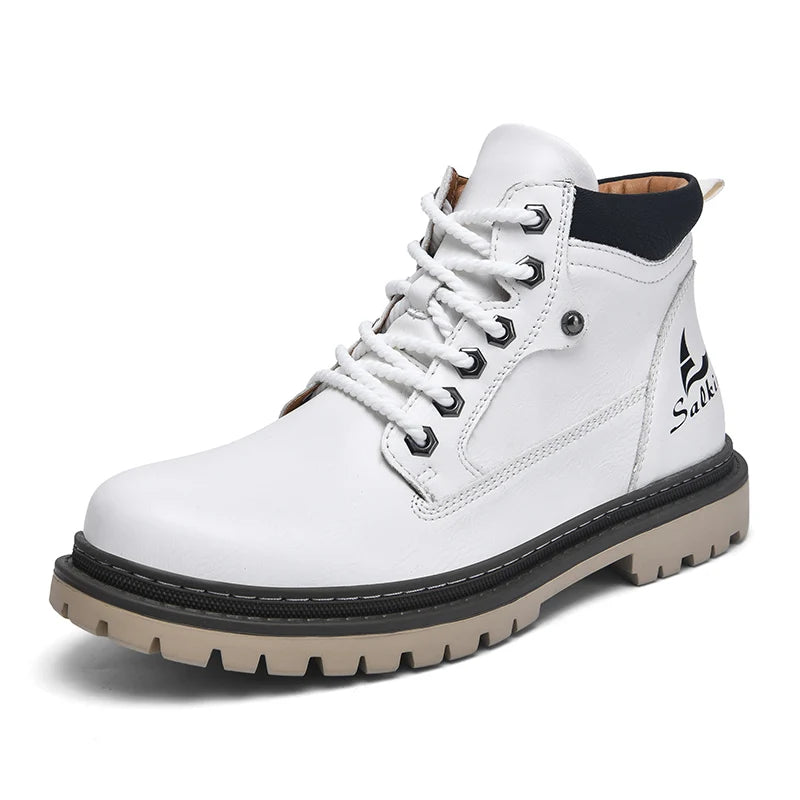 Handmade Leather Ankle Winter Boots UK-HighTouch