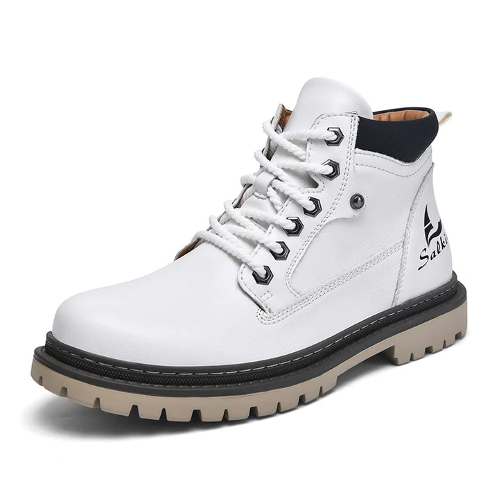 Handmade Leather Ankle Winter Boots UK-HighTouch